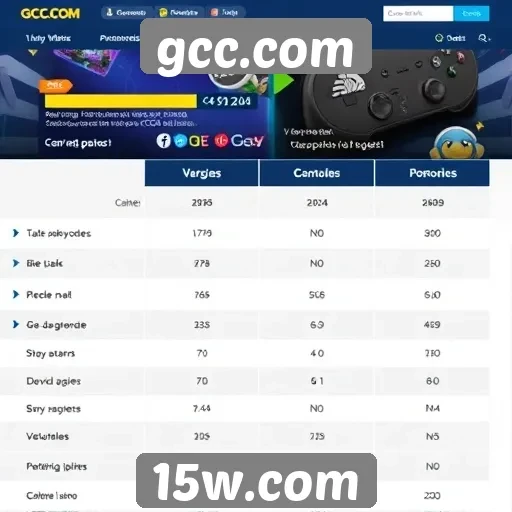 Comparação entre gcc.com e concorrentes no mercado